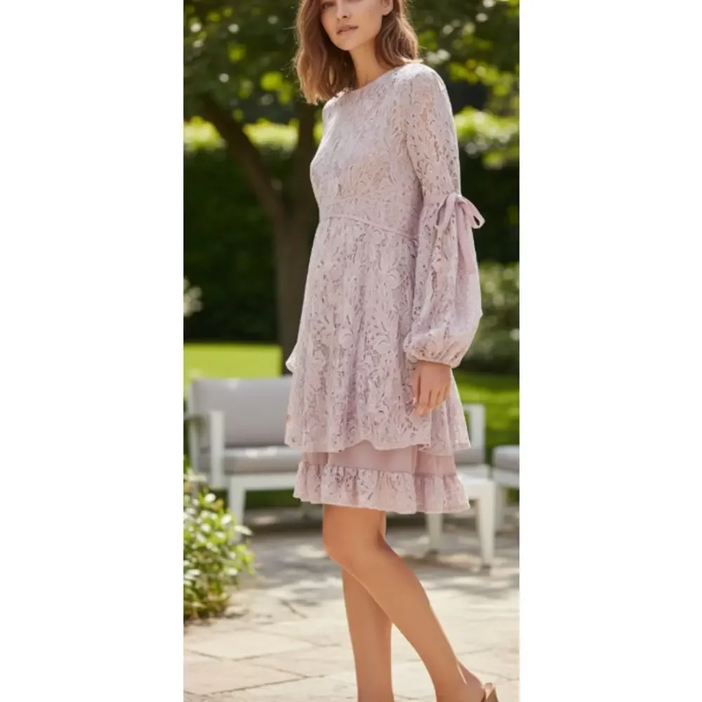 Free People Ruby Lacy Mauve Dress Small